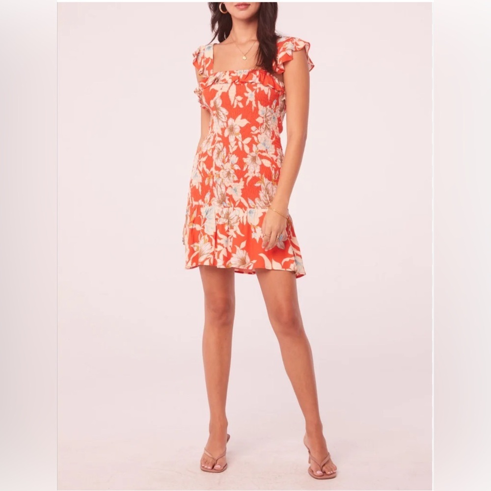 NWOT Band of the Free Smocked Floral Mini Dress- Small